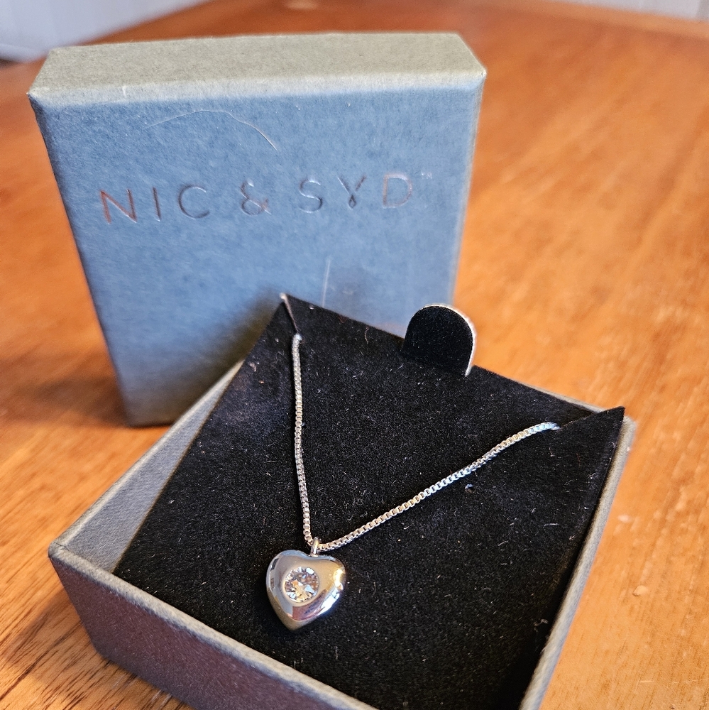 Silver Heart Pendant Necklace